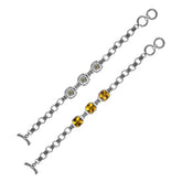 AB-6145-CT Sterling Silver Bracelet With Citrine Q. Jewelry Bali Designs Inc
